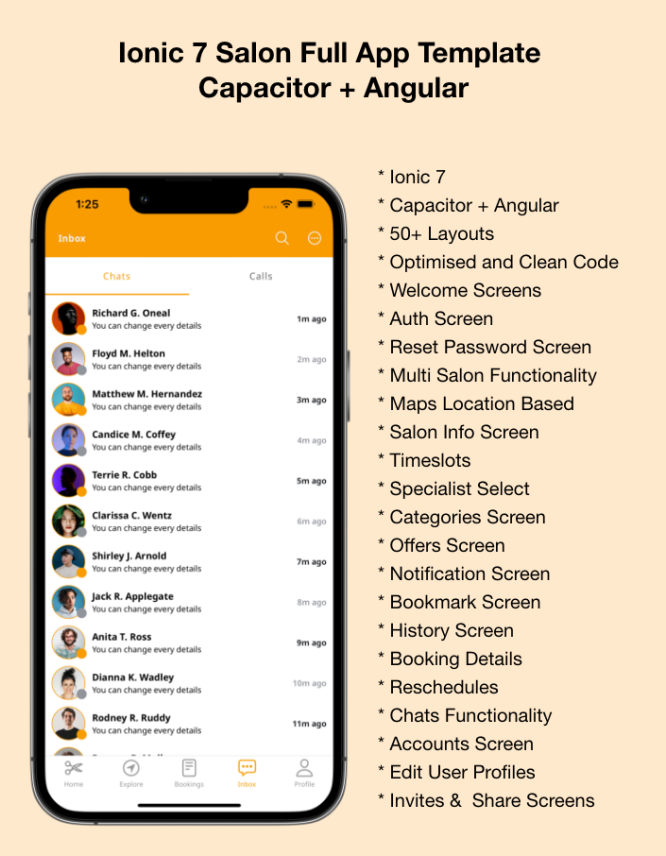 GlamZone - Salon Appointment Booking Template Ionic 7