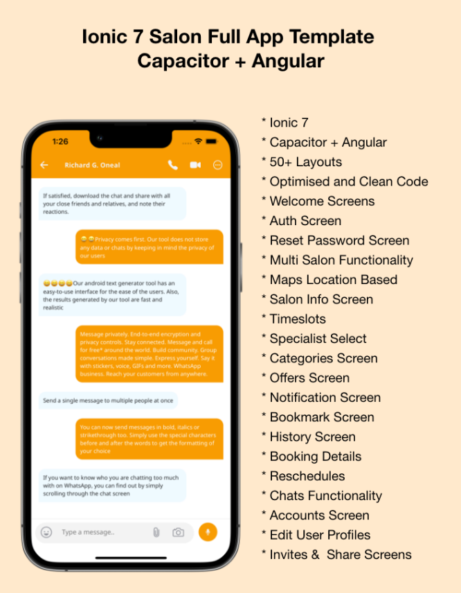 GlamZone - Salon Appointment Booking Template Ionic 7