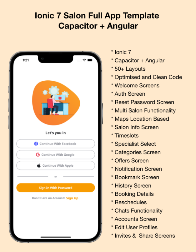 GlamZone - Salon Appointment Booking Template Ionic 7