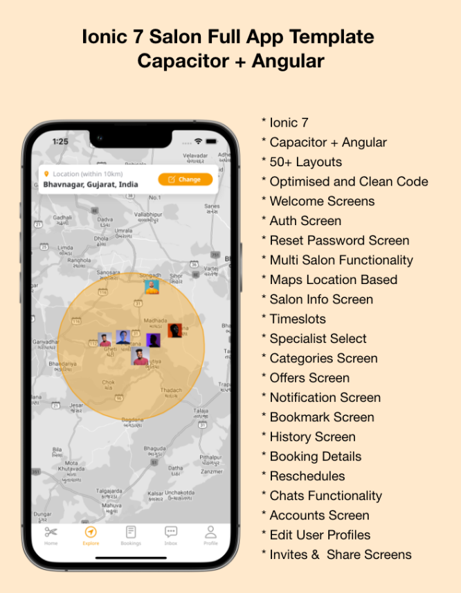GlamZone - Salon Appointment Booking Template Ionic 7